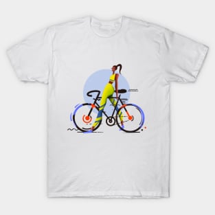 Neon Cyclist Girl T-Shirt